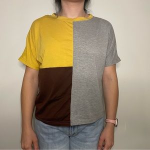 Colour block crop top